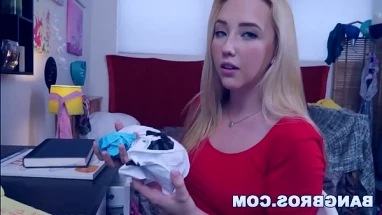 busty blondie pov sucking