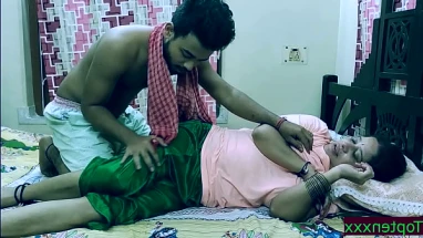 Indian teen boy fucking his hot xxx Malkin at home