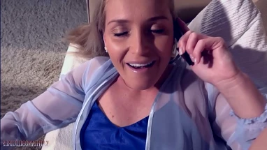 busty blonde plays hardcore dp game
